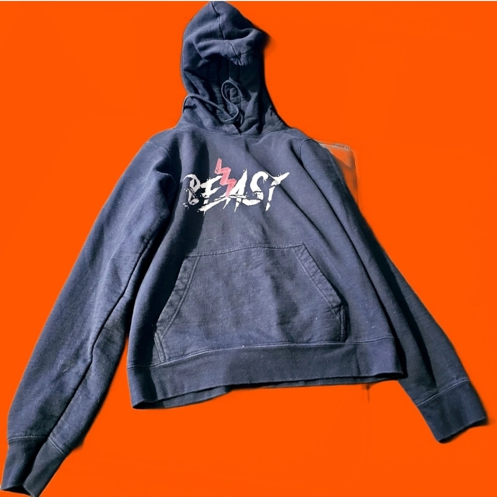 Kings Island Hoodie Vintage Beast Y2k Mens S Black Cotton Coaster Sweatshirt